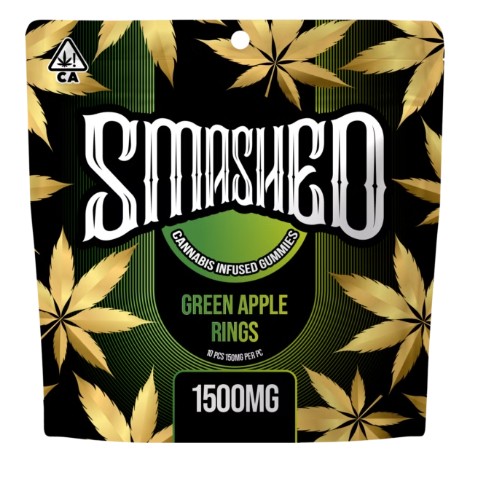 Smashed Gummy GREEN APPLE RINGS 1500mg