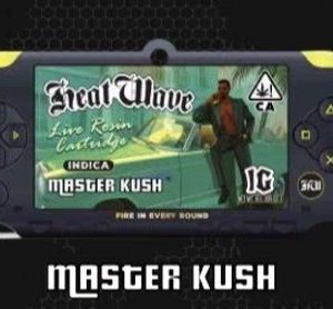 Heat Wave Live Rosin MASTER KUSH Cartridge 1gr (INDICA)
