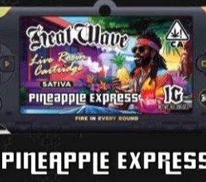Heat Wave Live Rosin PINEAPPLE EXPRESS Cartridge 1gr (SATIVA)