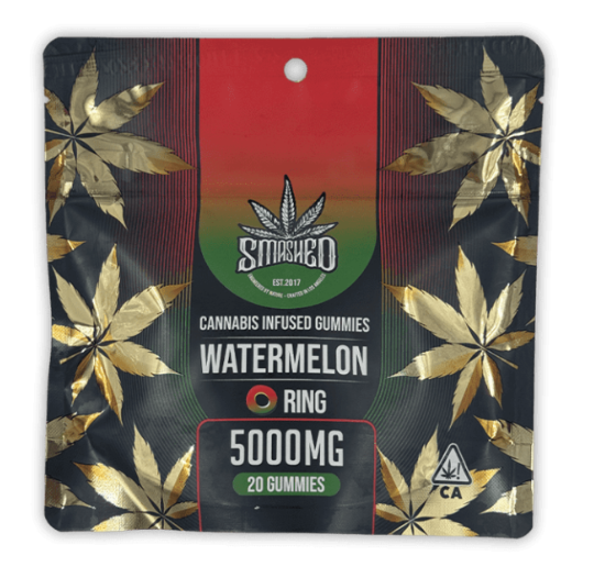 Smashed Gummy WATERMELON RINGS 5000mg (20 x 250mg)